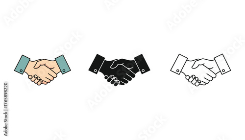 Secure business partnership with confident handshake agreement symbol