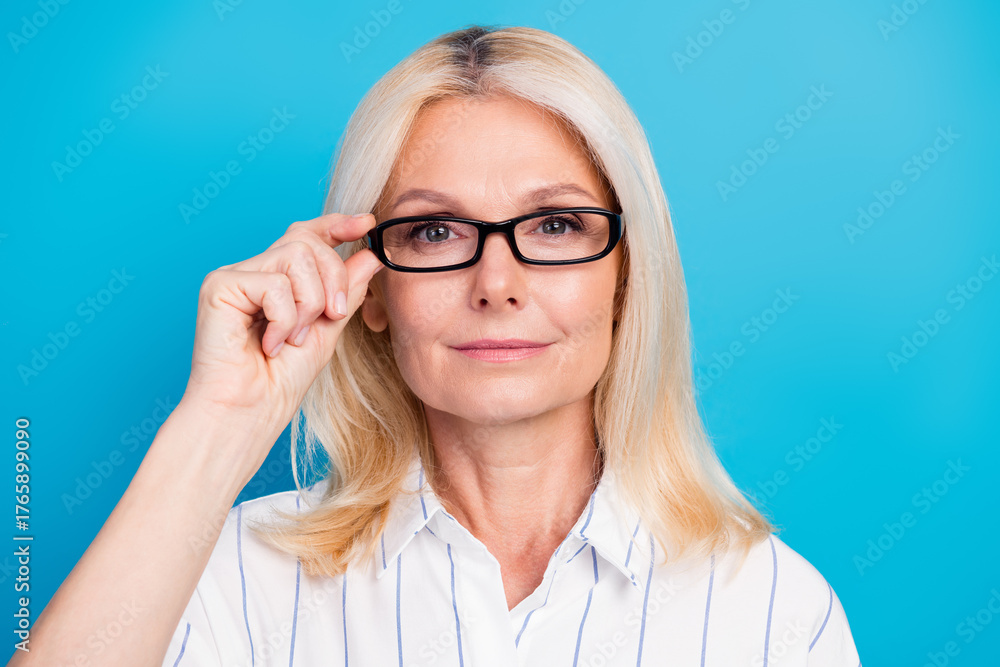Fototapeta premium Professional mature businesswoman portrait highlighting confidence leadership and style for corporate branding and executive