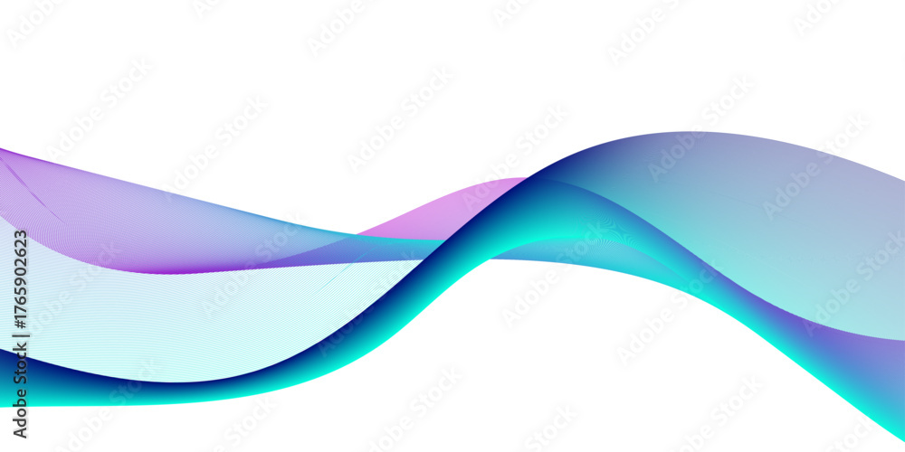Fototapeta premium Colorful wave technology voice line on transparent background. 