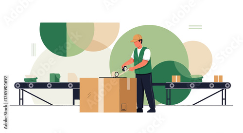 Efficient Package Sealing and Dispatch: A Conveyor Belt Automation for Streamlined Shipping