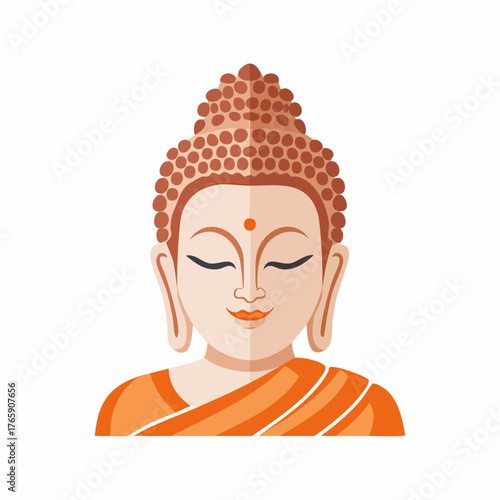Serene Buddha Portrait - A Symbol of Peace and Enlightenment.