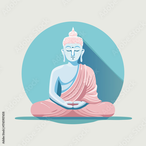 Serene Buddha Meditating in Peaceful Contemplation.