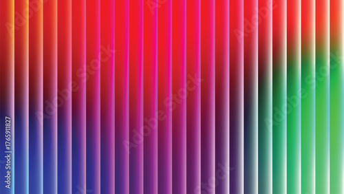 Abstract Vertical Gradient Stripes Background with Full Spectrum Rainbow Colors and 3D Effect