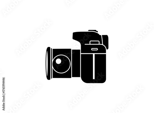Black silhouette of a camera