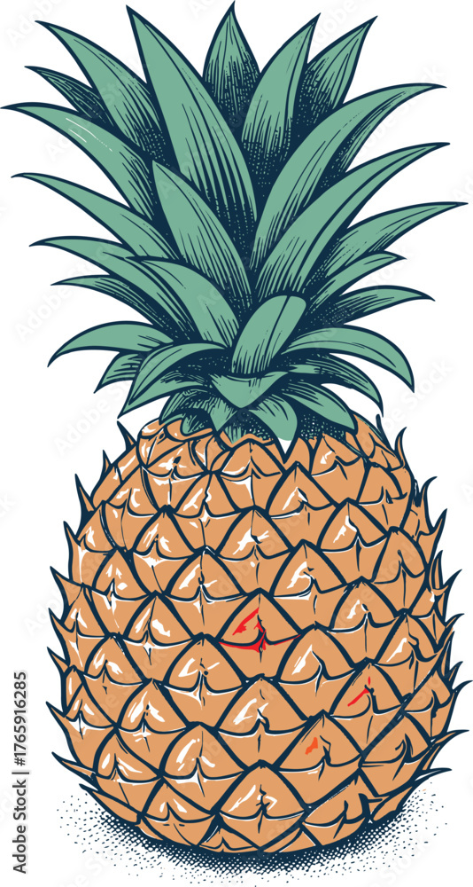 Obraz premium pineapple on white background