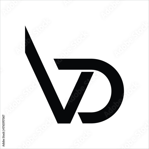   VD letter background vector design, VD logo design.