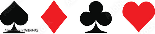 Playing Card Suits Vector Set
