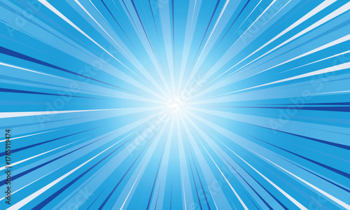 Blue rays comic background