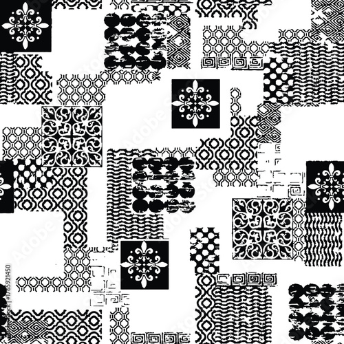 Seamless Pattern with Cute Daisy Flowers and Pansies. Feminine Texture in Country Style for Cloth, Textile, Wallpaper.	