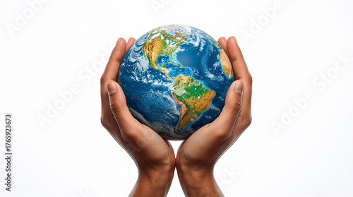 Hands Holding a Model of the Earth