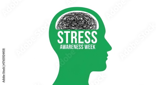 Stress Awareness Week: Tangled Mind Symbol for Mental Health Campaign