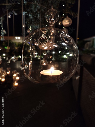 christmas tree with candles