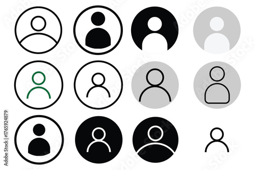 Avatar profile and user icon set. vector illustration