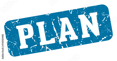 plan rectangular sign. plan stamp