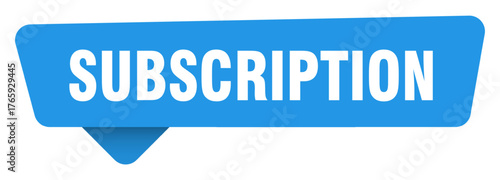 subscription sticker. subscription blue sign isolated on transpatent background