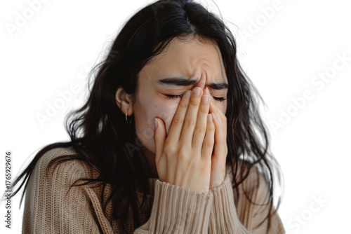 Wallpaper Mural PNG Hispanic woman head sneezing person. Torontodigital.ca