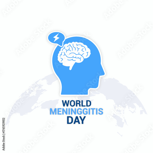 Vector graphic of World Meningitis Day for World Meningitis Day celebration.