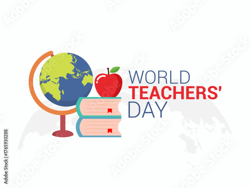 Vector graphic of World Teachers’ Day for World Teachers’ Day celebration.