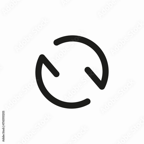 circular refresh arrows icon sign vector