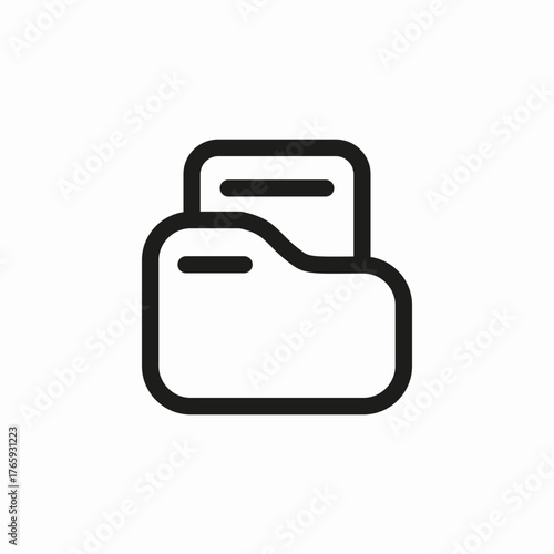 folder document storage icon sign vector