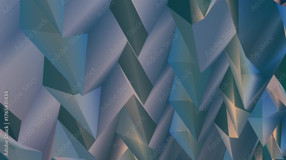 abstract blue geometric background with smooth wavy motion