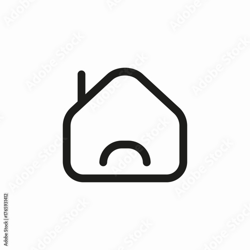 sad home unhappy icon sign vector