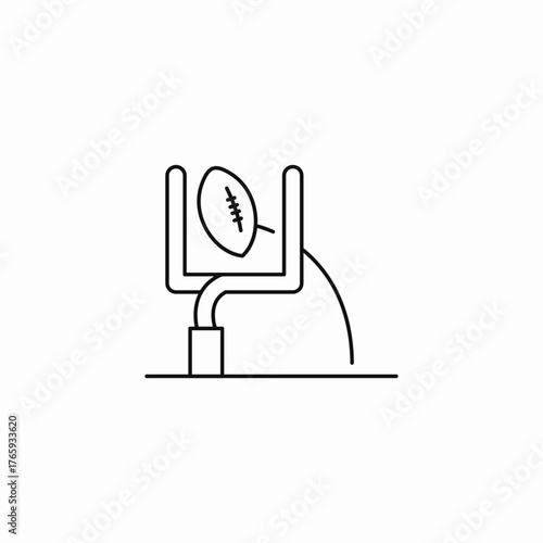field goal kick icon sign vector