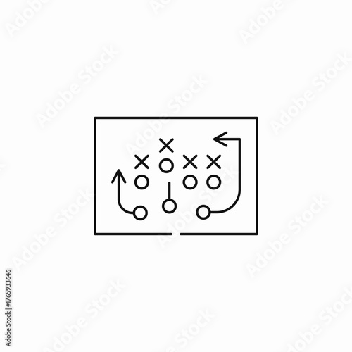 football play strategy icon sign vector