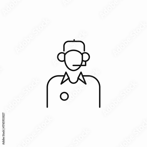 referee sports official headset icon sign vector