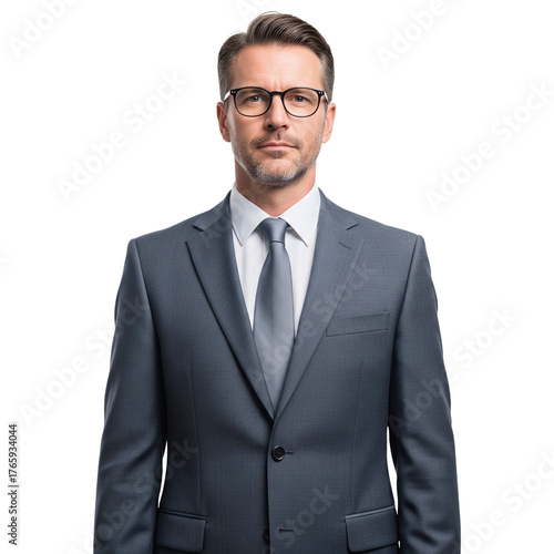 Professional Man in Grey Suit