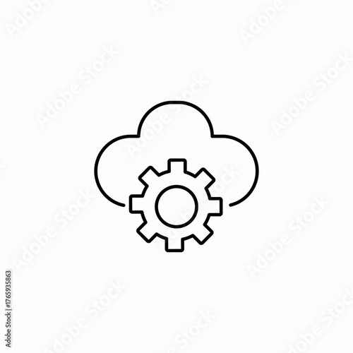cloud service management icon sign vector