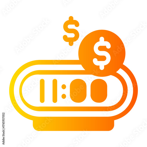 time is money gradient icon