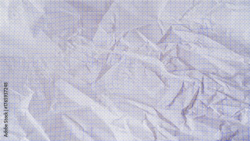 Crumpled graph grid paper with halftone dots and subtle shading.
The distressed texture adds an aged, artistic appeal.
Perfect for retro-themed compositions, notebook covers, or digital overlays.
