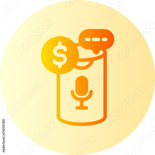 smart speaker gradient icon