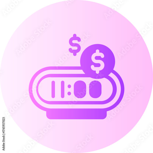 time is money gradient icon