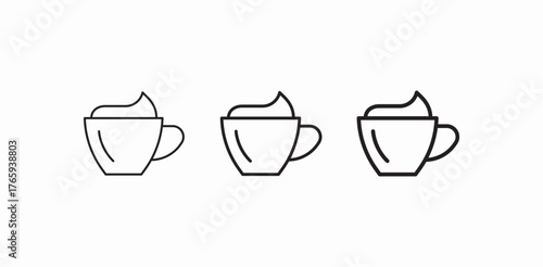 coffee cup cream icon sign vector