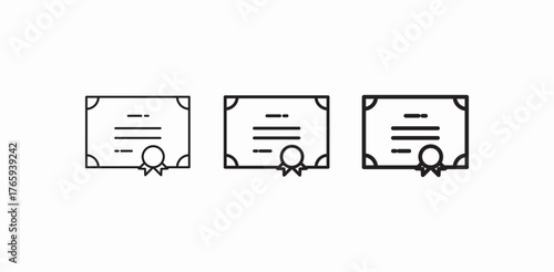 official certificate award icon sign vector