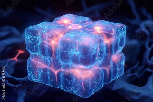 Luminous Bio luminescent Gift Box Pulsing with Organic Bioluminescence Cutting Edge Synthetic Biology Alien and Otherworldly Aesthetic