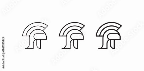 roman warrior helmet icon sign vector