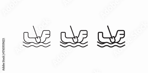 traditional gondola oar icon sign vector