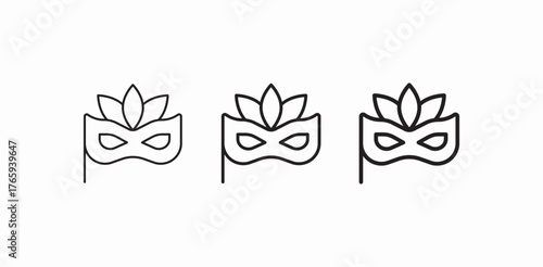 venetian carnival mask icon sign vector