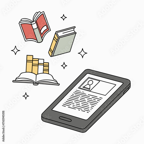 Ereader and books