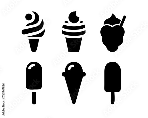 Collection of ice cream icons