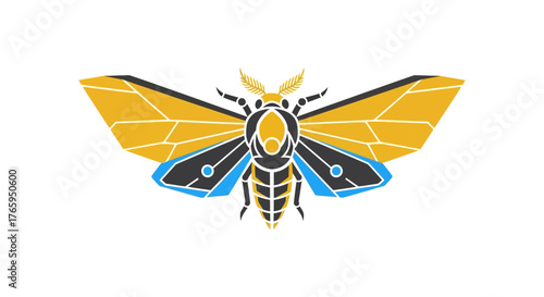 A stylized golden fox head logo with a crescent moon on its forehead and a flame-like symbol on top, set against a white background.