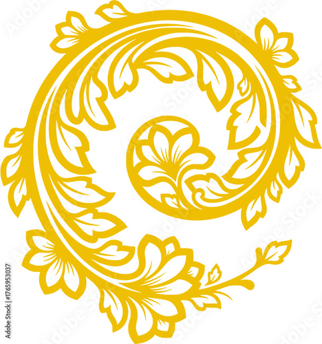 Elegant Floral Swirl Ornament