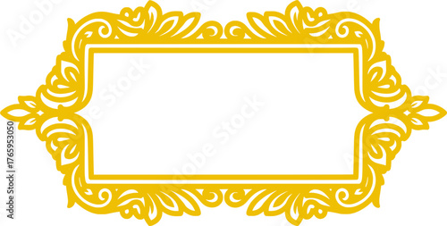 Ornate Gold Frame: Elegant Border Design