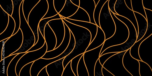 Quadro su tela Rich brown abstract wavy root-like pattern with depth and layering, suitable for