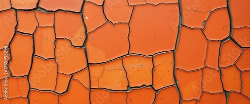Cracked, aged terracotta tiles with faded ochre and deep red hues, showing wear and texture,  ochre,  decor