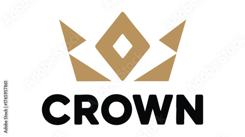 Crown logo design majestic regal symbol abstract geometric pattern emblem
