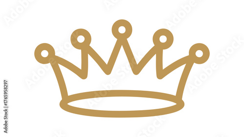 Golden crown icon majestic symbol of royalty prestige leadership and success